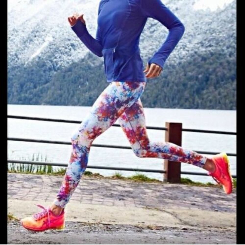 NWOT Athleta Hypersonic Sonar Tight Ember Orange - Picture 2 of 5